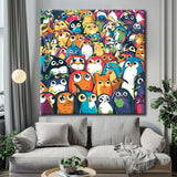 Paint by Numbers Kawaii Penguins