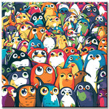 Paint by Numbers KawaII Penguins
