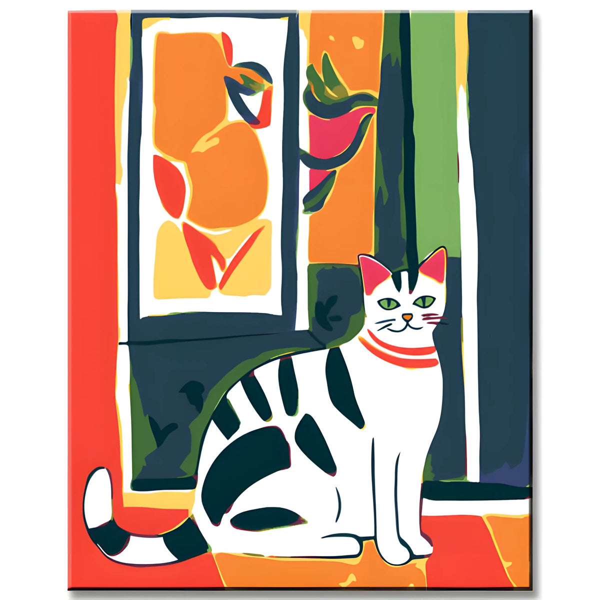 Painting by Numbers Cats Henry Matisse Style