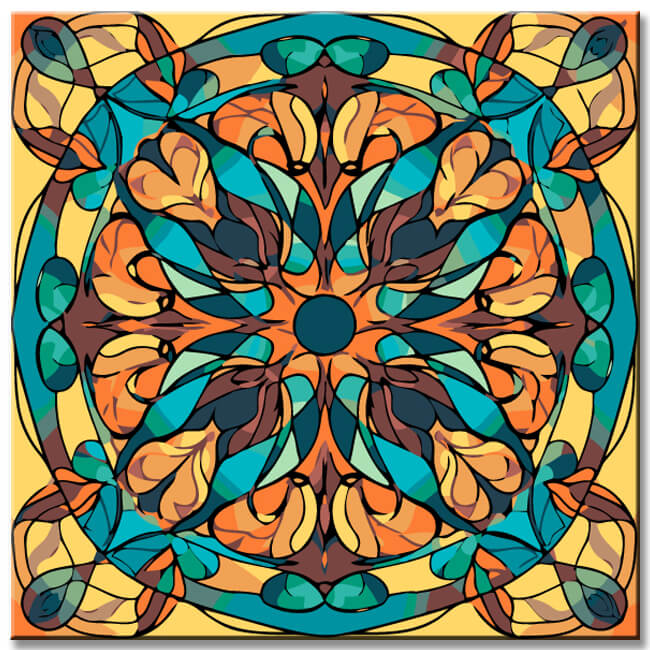 Painting by Numbers Kaleidoscope Art Nouveau Painting