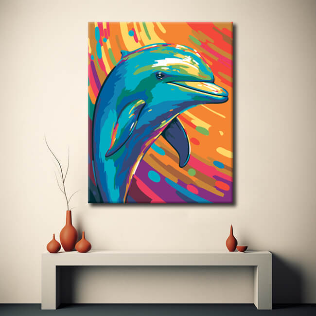 Dolphin Painting by NumbersPop Art