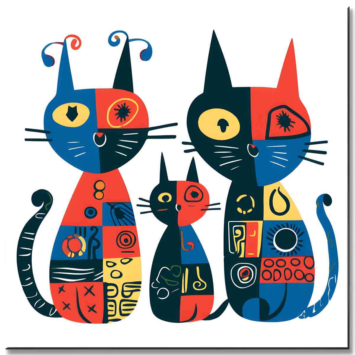 Painting by Numbers 3 Colorful Cats