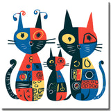 Painting by Numbers 3 Colorful Cats
