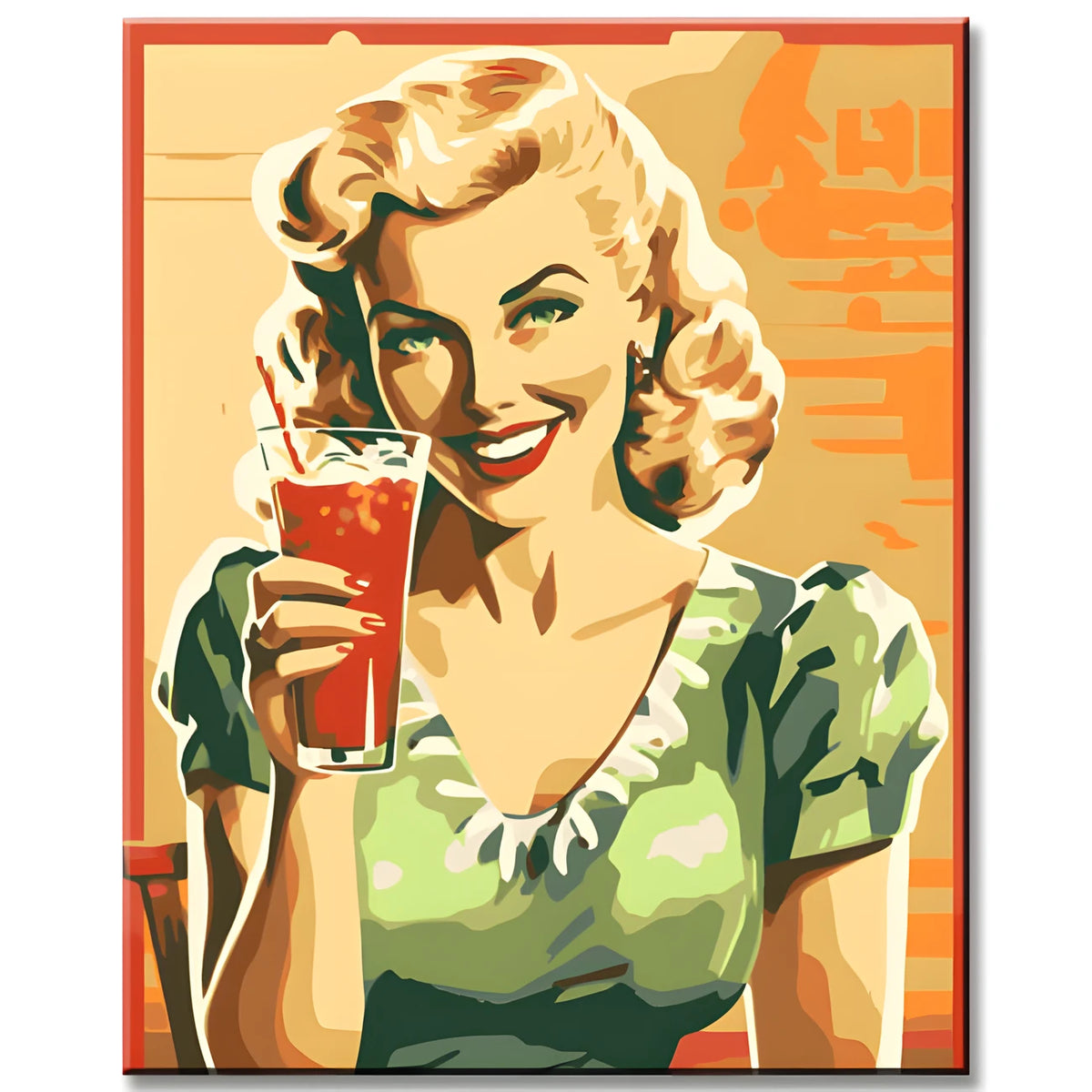 Vintage Blonde Painting by Numbers