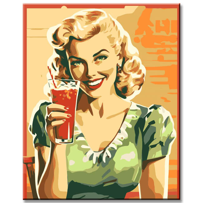 Vintage Blonde Painting by Numbers