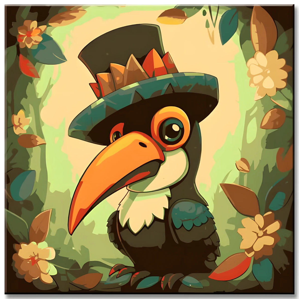 Colorful Toucan Painting by Numbers