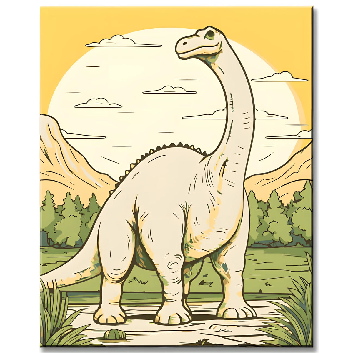 Sauroposeidon Painting by Numbers