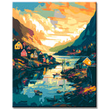 Norwegian Fjords Painting by Numbers