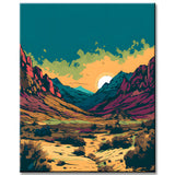 Paint by Numbers Vibrant Desert Landscape