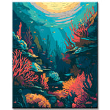 Tropical Underwater World Painting by Numbers