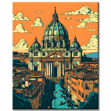 Colorful Vatican Painting by Numbers