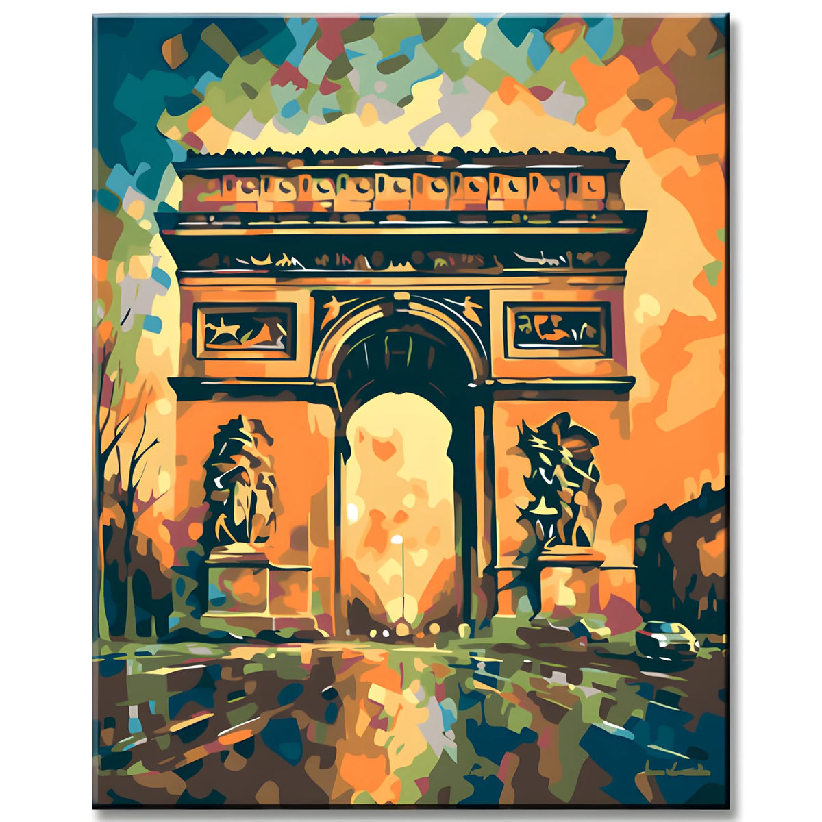 Paris Triumphal Arch Painting by Numbers