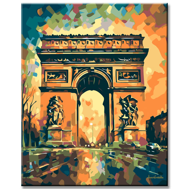 Paris Triumphal Arch Painting by Numbers - Shipping from DE