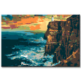 Colorful Illustration Cliffs of Moher Paint by Numbers