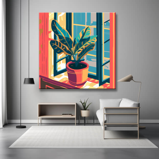 Window view - painting by numbers