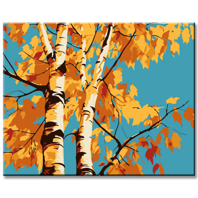 Yellow Birch Tree - Painting by Numbers
