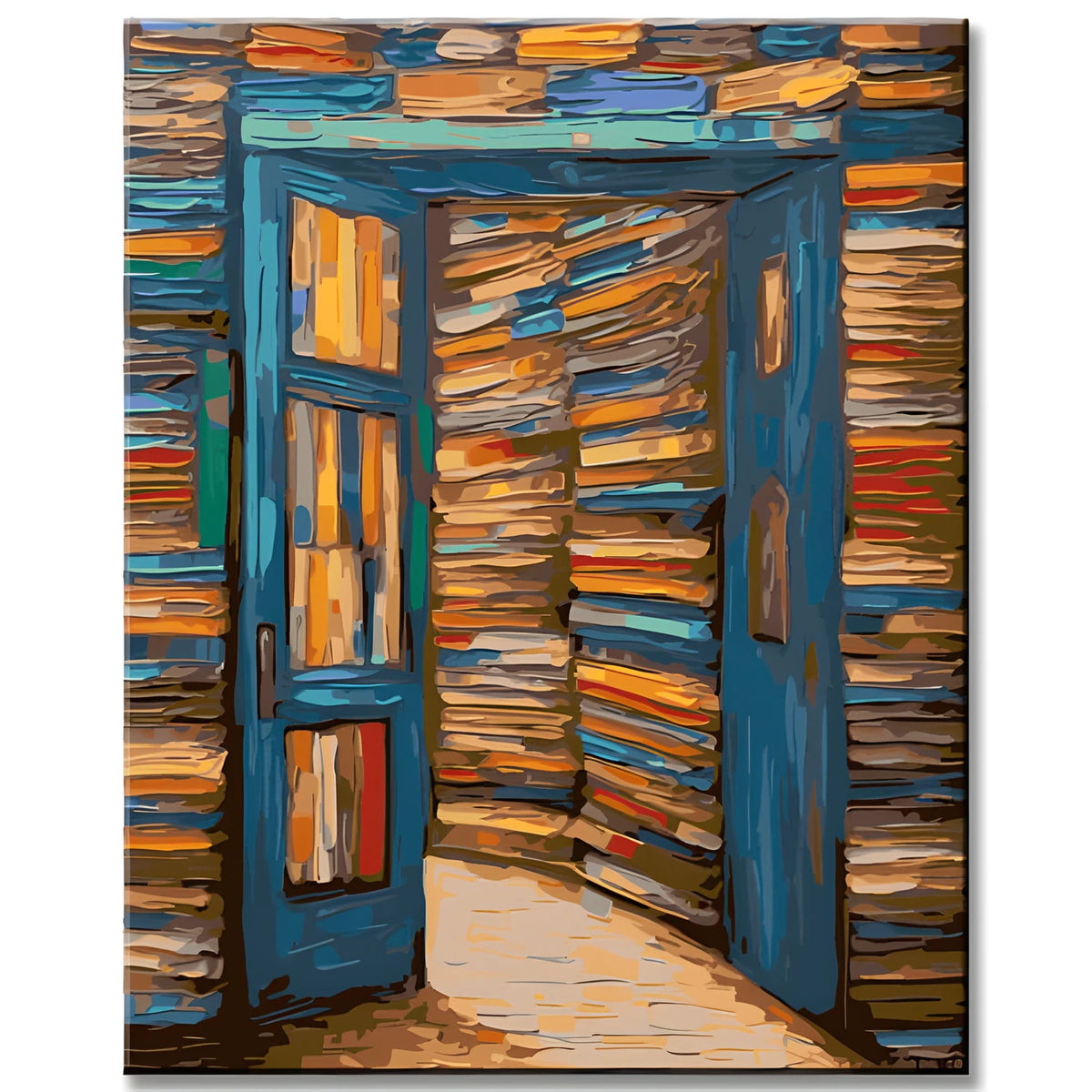 Fantastic Bookshelf Painting by Numbers