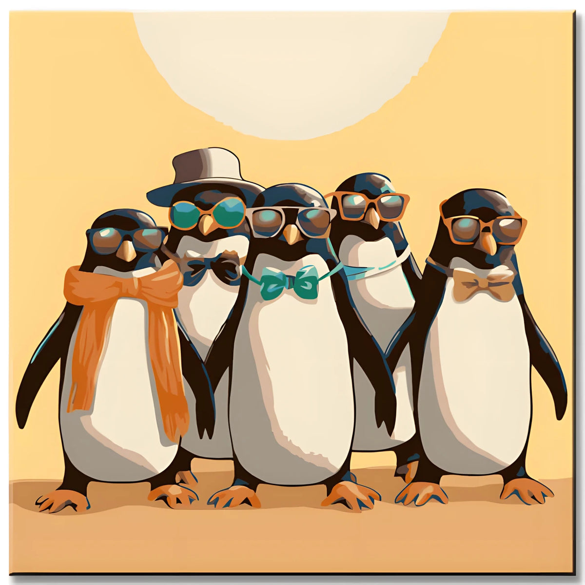 Penguin Posse Paint by Numbers