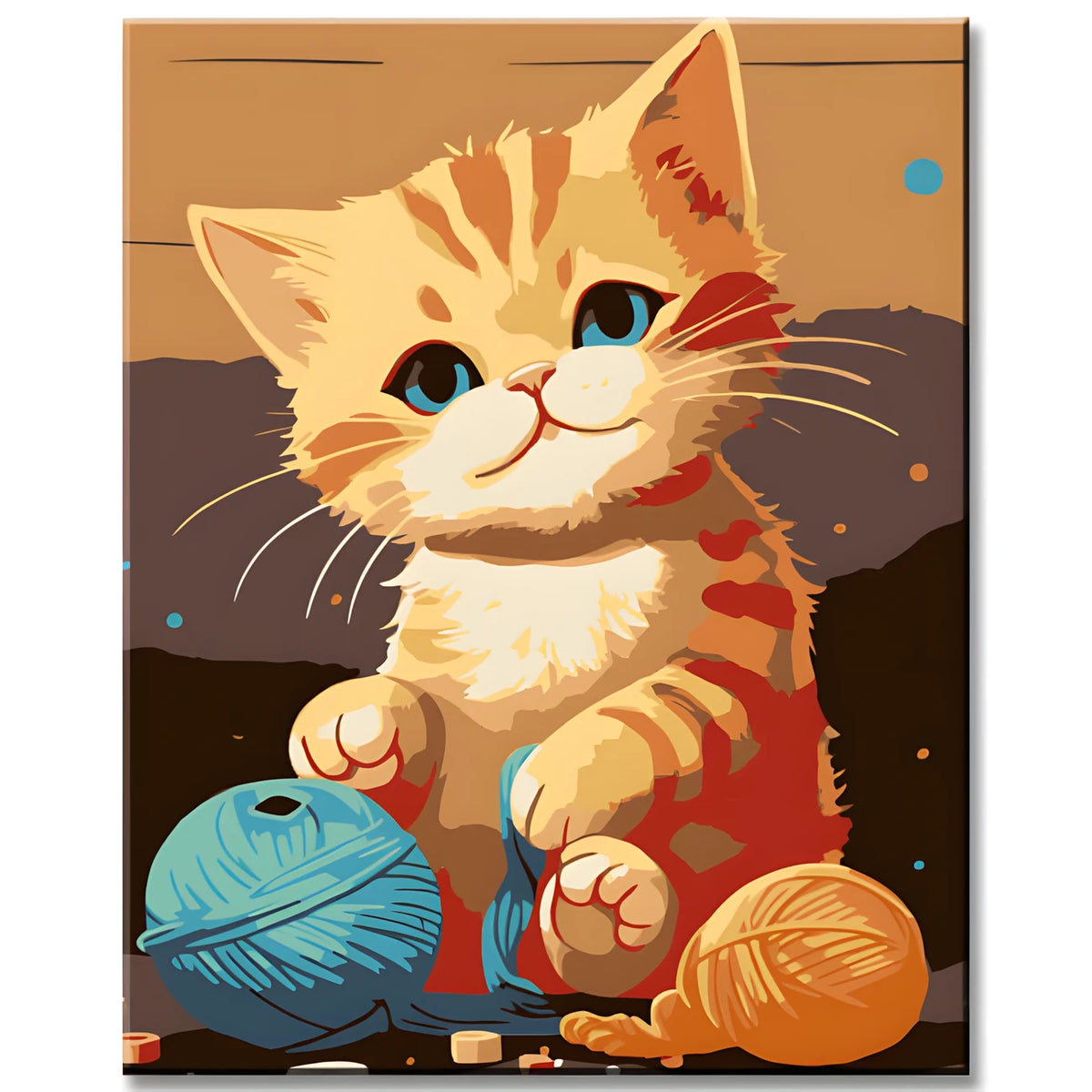 Playful Cat Painting by Numbers
