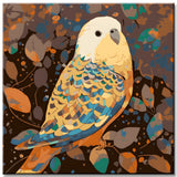 Budgie in Klimt Style Painting by Numbers
