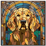 Stained Glass Window Golden Retriever - Painting by Numbers