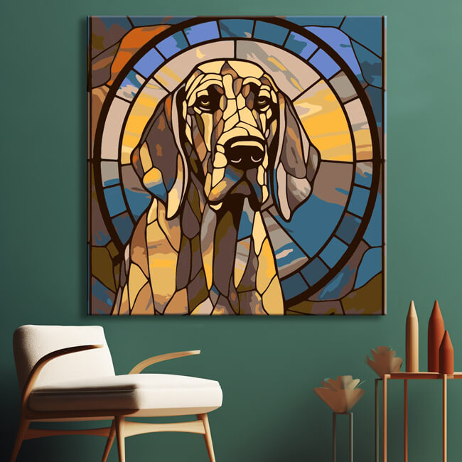 Stained glass window Great Dane - painting by numbers