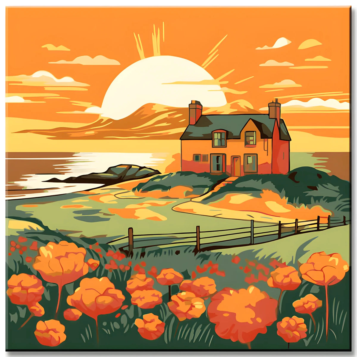Summer in ireland Paint by Numbers Design