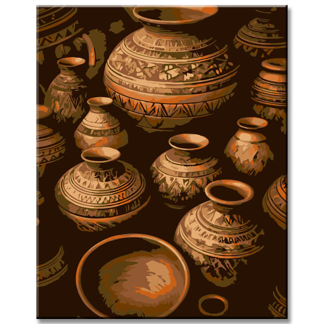 Paint by Numbers Pots Wall Art
