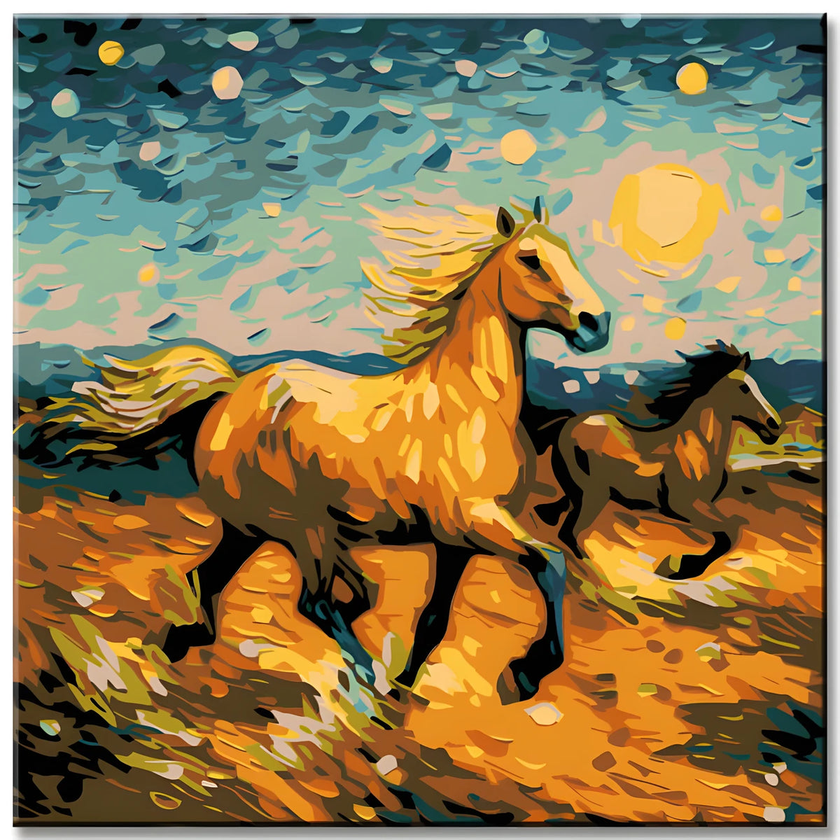 Freedom of Wild Horses - Paint by Numbers Animal Art