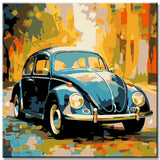Exklusive Pop-Art Leinwandkunst – Ausdrucksstarke Automobil-Wandbilder, 4 parts