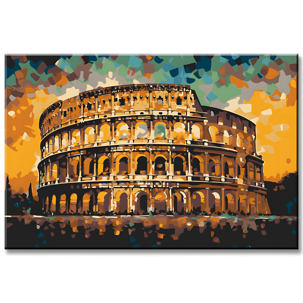 Impressionism Roman Colosseum Painting by Numbers