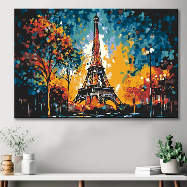 Impressionism Eiffel Tower Painting by Numbers - Shipping from DE