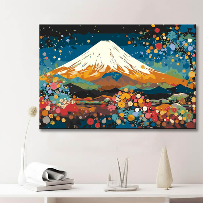 Mount Fuji with Lake Japan Painting by Numbers