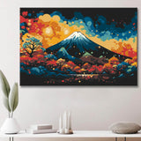 Mount Fuji Japan with Sunset Painting by Numbers