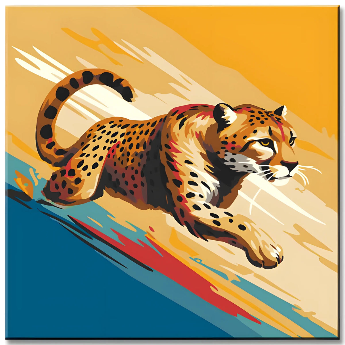 Cheetah in Sprint - Paint by Numbers