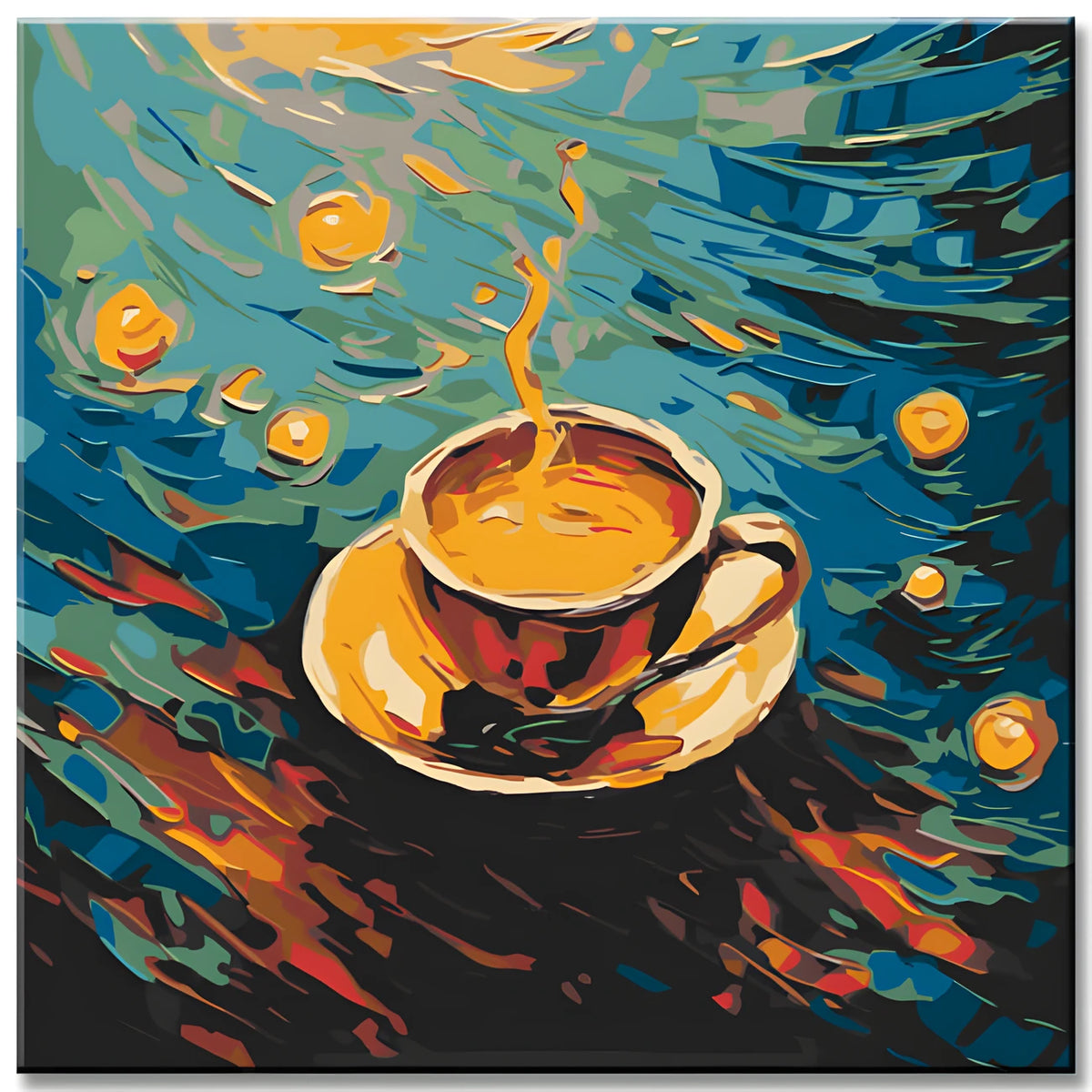 Coffee Cup Painting by Numbers
