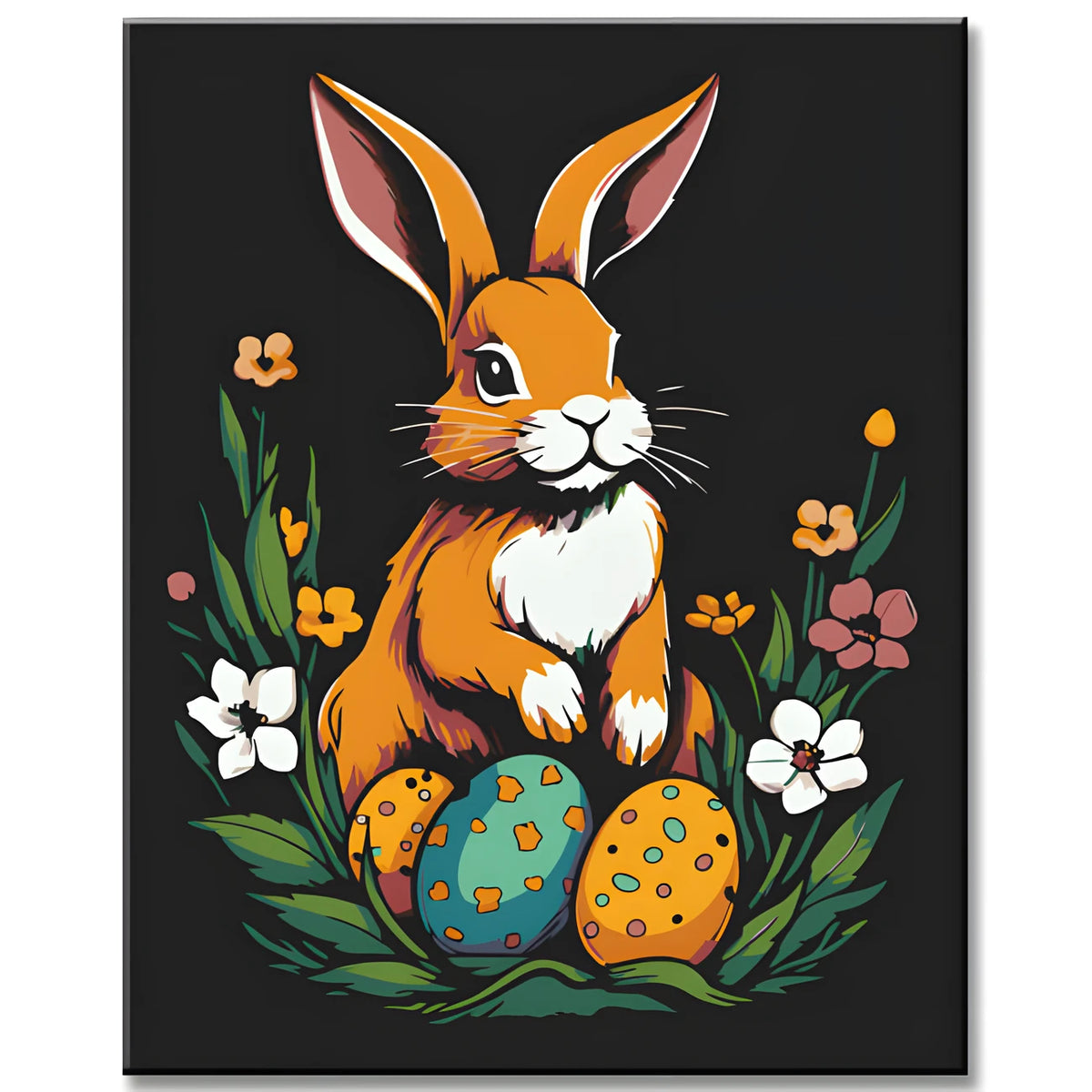 Easter Bunny Eggs Paint by Numbers