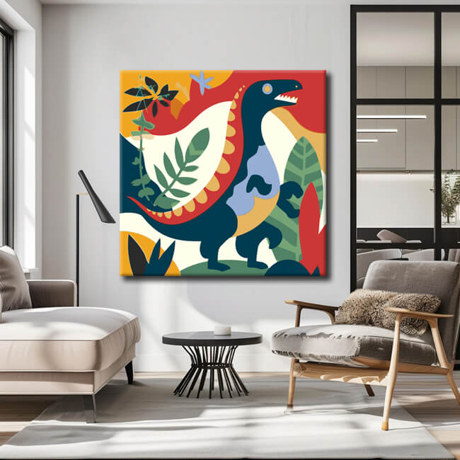 Painting by numbers for children dragon