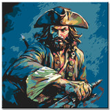 Painting by numbers for children pirate