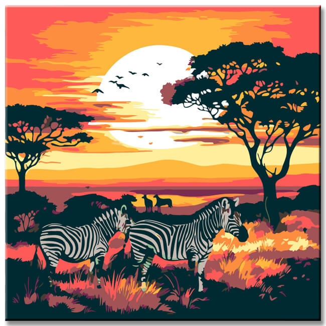 Afrikanische Kunst Bilderwand – Farbenfrohe und inspirierende Leinwandbilder, 4-part