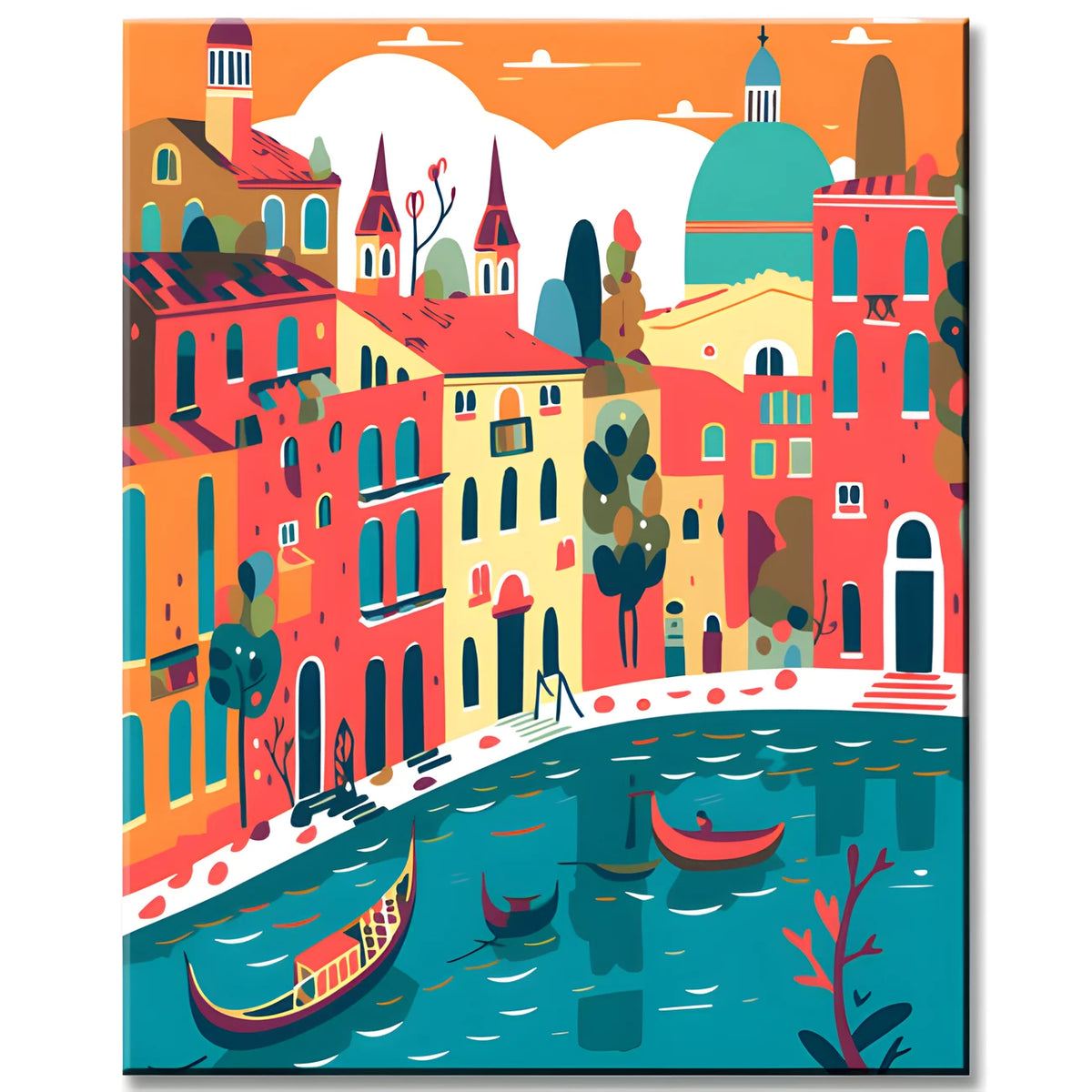 Painting by Numbers Illustration Venice City Panorama