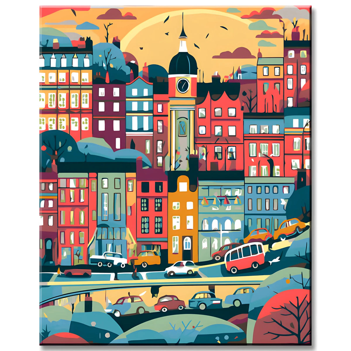 Painting by Numbers Illustration London City Panorama