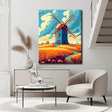 Painting by Numbers for Children Windmill