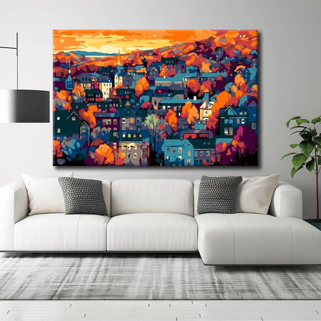 Paint by Numbers Vector Illustration ReykjaVIk