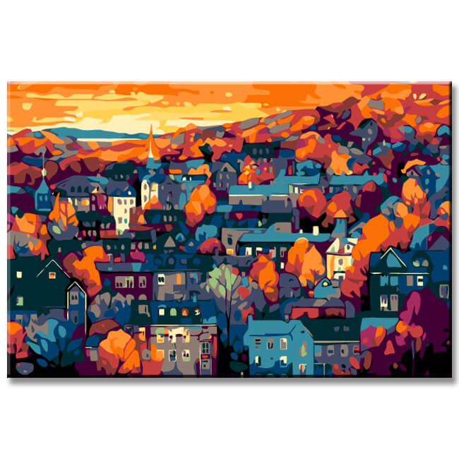 Paint by Numbers Vector Illustration ReykjaVIk