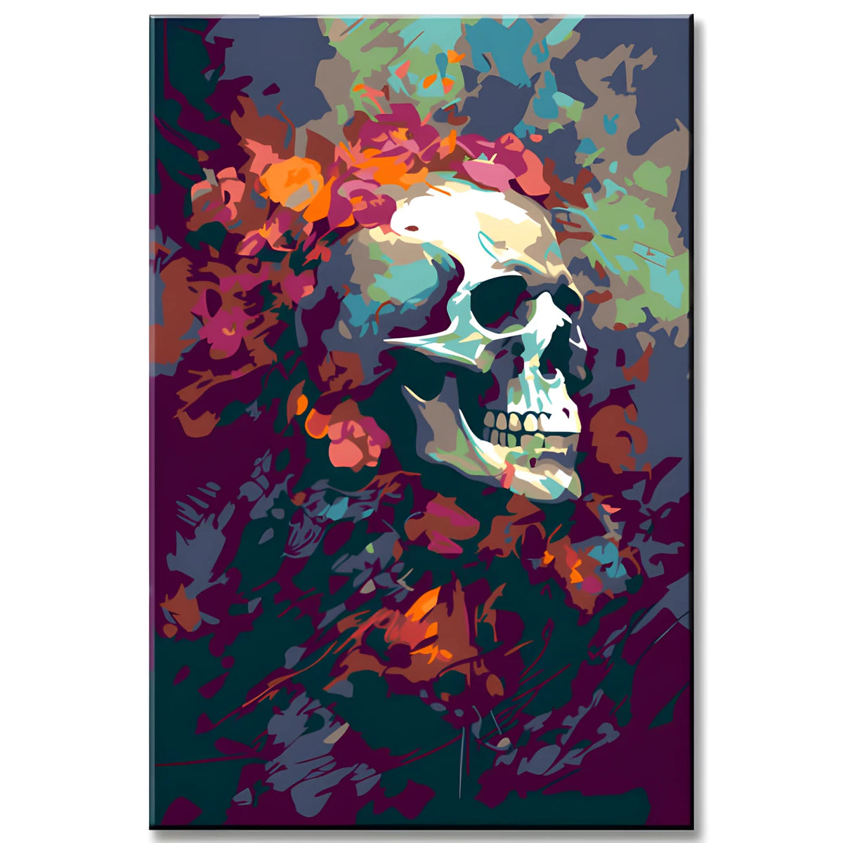 Paint by Numbers Illustration Abstract Skull