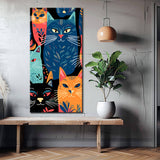 Painting by numbers illustration 3 cats