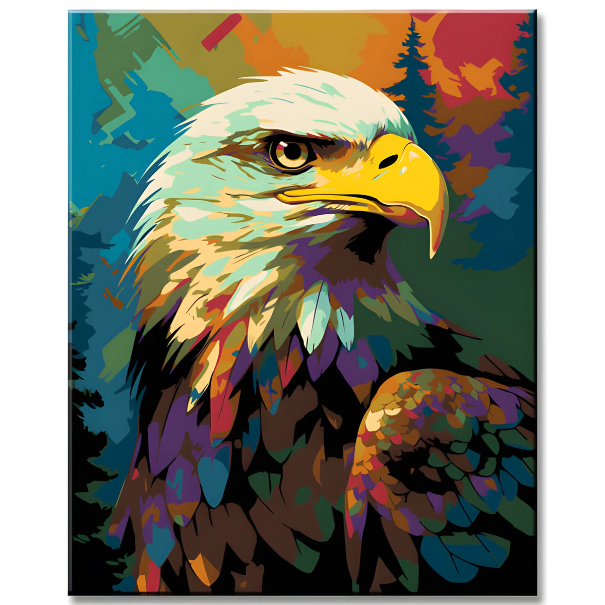 Bald Eagle in the Style of Matisse - Paint by Numbers