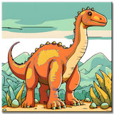 Friendly Parasaurolophus Painting by Numbers