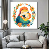 Painting by Numbers Illustration Woman with Child